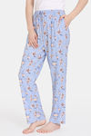 Zivame Pretty Florals Woven Pyjama - Cashmere Blue — thumbnail 2